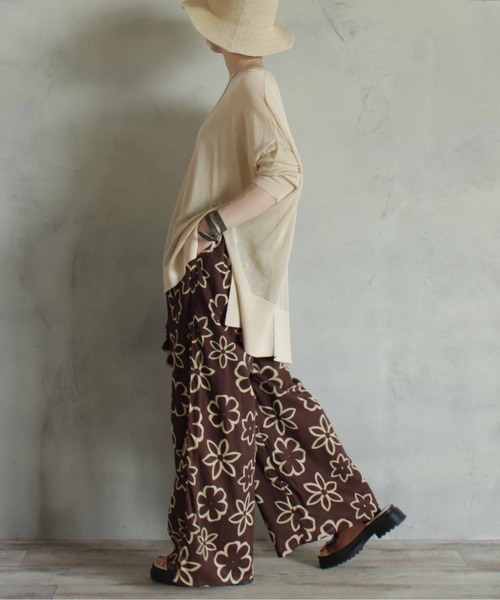 「BITTOKO」 スラックス FREE ブラウン レディース_画像5