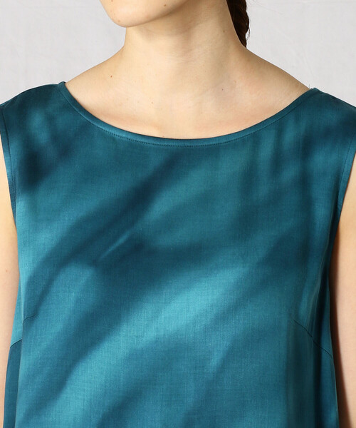 「Comme ca Mature」 ノースリーブワンピース LARGE ネイビー レディース_画像9