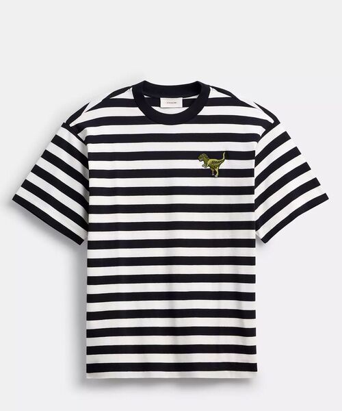 COACH（コーチ） tシャツ ストライプ レキシー リラックスド Tシャツ