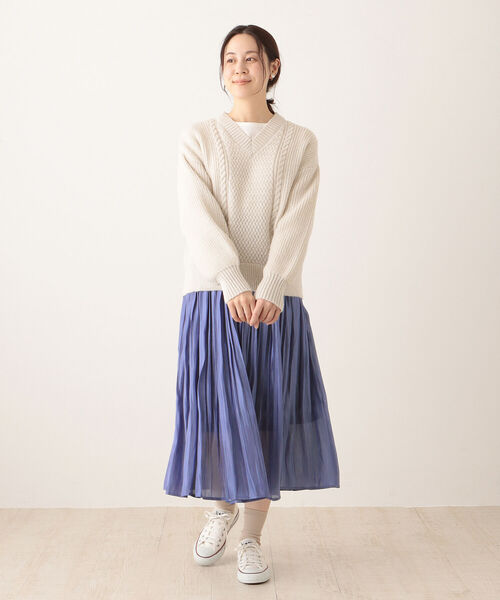 「Afternoon Tea」 フレアスカート MEDIUM ブルー レディース_画像9