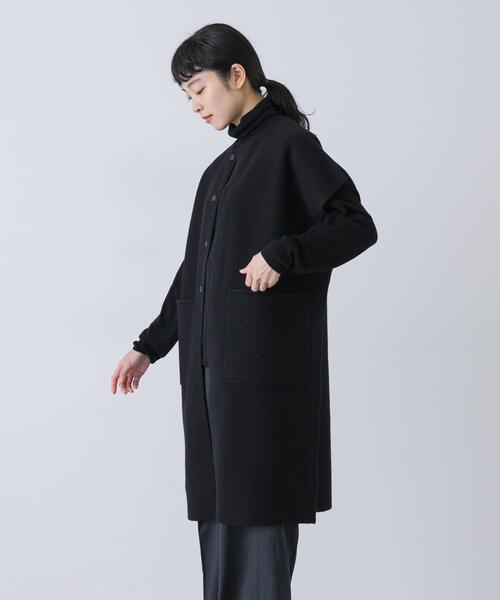かぐれ ベスト ジレ 圧縮ウールフレンチロングジレ レディース