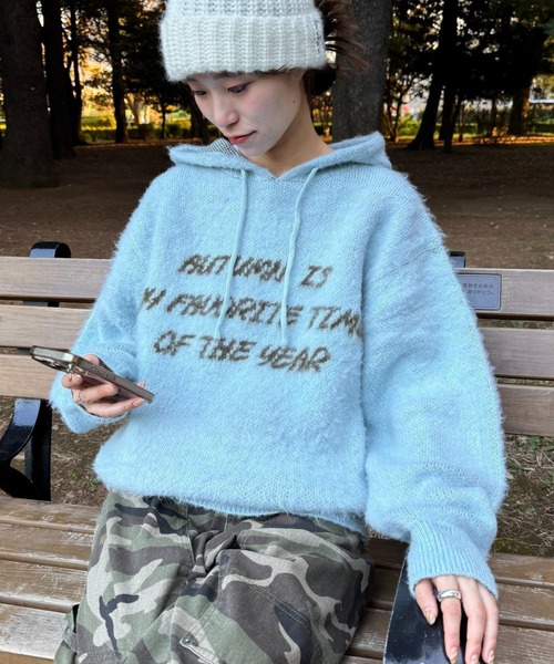 CIAOPANIC TYPY（チャオパニックティピー） パーカー モヘアタッチ