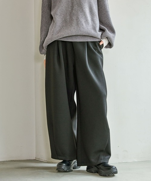 LAKOLE（ラコレ） ワイドパンツ スウェットパンツ ジャージ 裏起毛