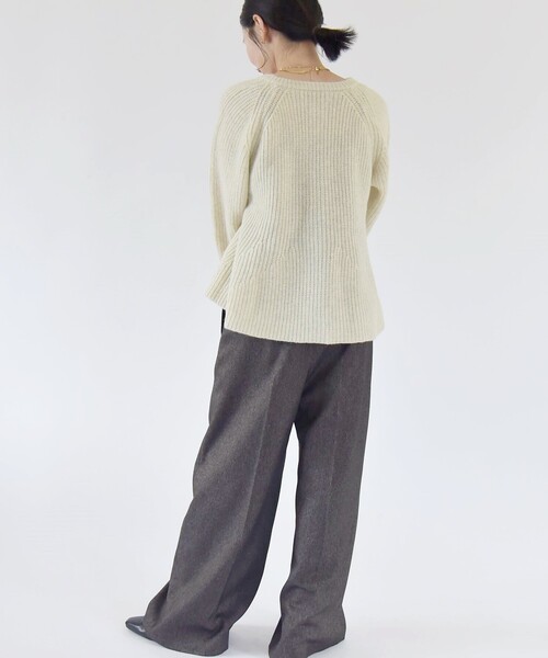 「quaranciel」 ニットカーディガン ONE SIZE グレー レディース_画像5