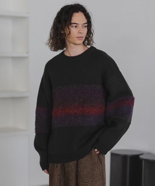 即完・希少品】Casper John フェザードライバーズニット ブラック M