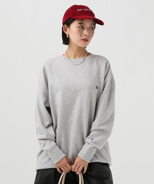 売約済み RCS×championコラボ チュニックグレー ルミネ立川チラシ付 Champion（チャンピオン） トレーナー スウェット 「」別注クルー