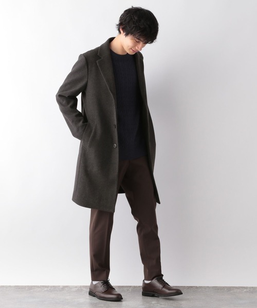 「GLOBAL WORK」 チェスターコート SMALL ダークグレー メンズ_画像2