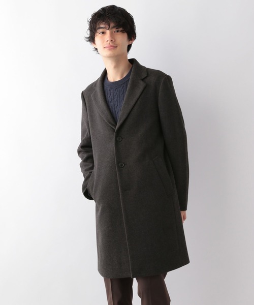「GLOBAL WORK」 チェスターコート SMALL ダークグレー メンズ_画像3