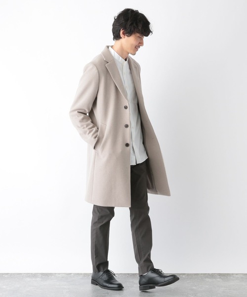 「GLOBAL WORK」 チェスターコート SMALL ダークグレー メンズ_画像5