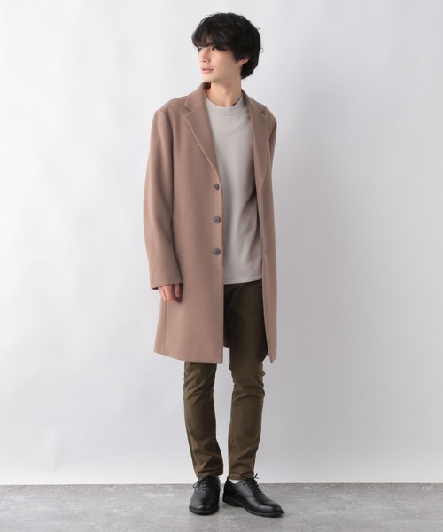 「GLOBAL WORK」 チェスターコート SMALL ダークグレー メンズ_画像7