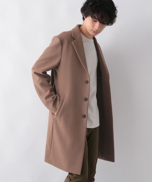 「GLOBAL WORK」 チェスターコート SMALL ダークグレー メンズ_画像8