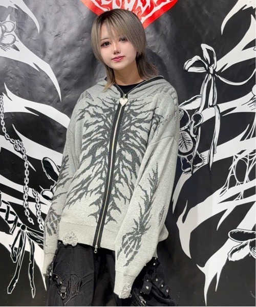 BACKSTAGE PASS（バックステージパス） パーカー X-RAY HOODIE-KNIT