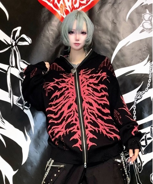 BACKSTAGE PASS（バックステージパス） パーカー X-RAY HOODIE-KNIT