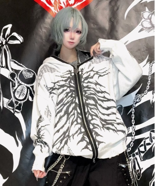 BACKSTAGE PASS（バックステージパス） パーカー X-RAY HOODIE-KNIT