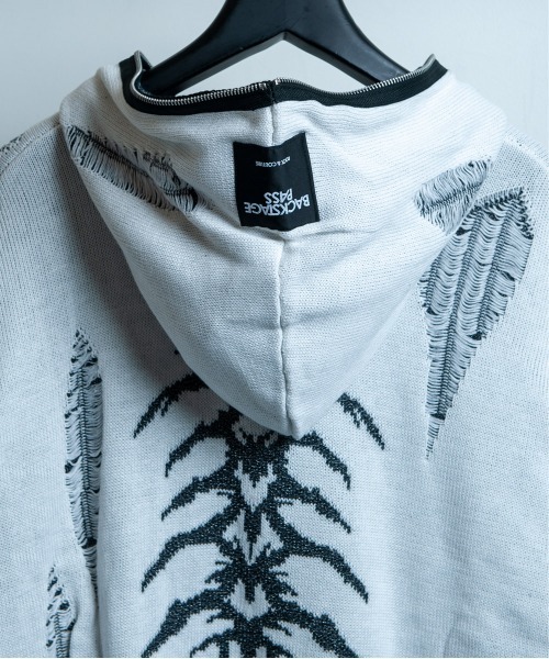 BACKSTAGE PASS（バックステージパス） パーカー X-RAY HOODIE-KNIT