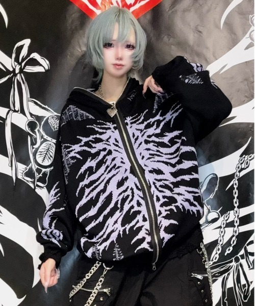 BACKSTAGE PASS（バックステージパス） パーカー X-RAY HOODIE-KNIT