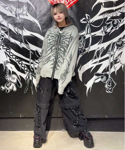 BACKSTAGE PASS（バックステージパス） パーカー X-RAY HOODIE-KNIT