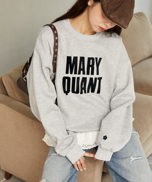 「PUBLUX」 スウェットカットソー「MARY QUANTコラボ」 フリ- グレー レディース_画像3