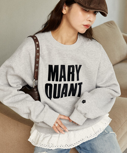 「PUBLUX」 スウェットカットソー「MARY QUANTコラボ」 フリ- グレー レディース_画像5