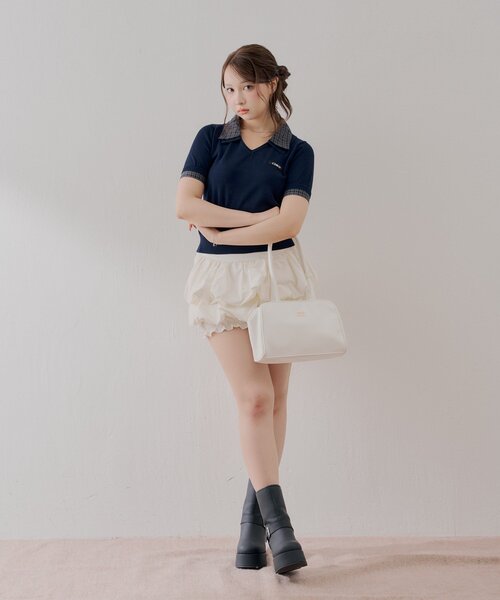 Chico（チコ） ニット セーター 「WEB限定カラーあり」半袖シャツ