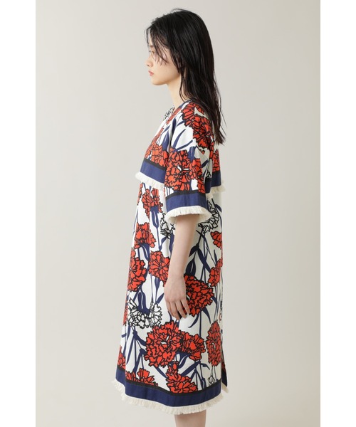 「mici」 半袖ワンピース ONE SIZE ブラウン レディース_画像8