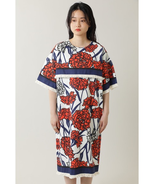 「mici」 半袖ワンピース ONE SIZE ブラウン レディース_画像9