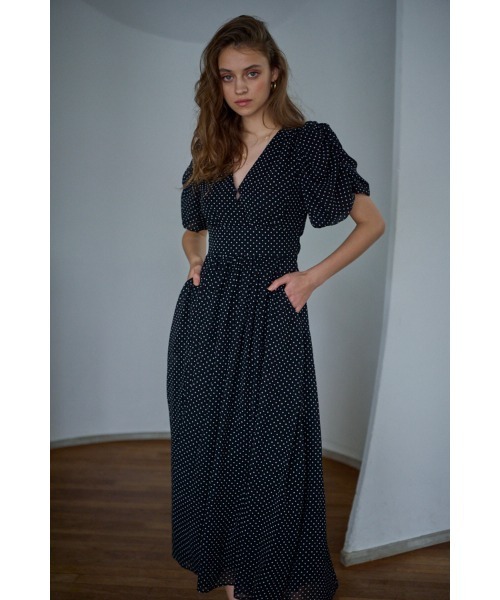 Estella.K ワンピース 半袖 New Harper Polka-dot Dress「Essential