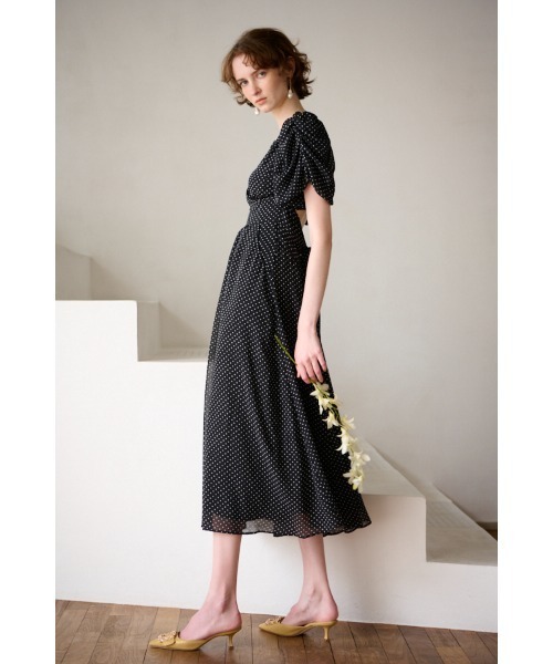 Estella.K ワンピース 半袖 New Harper Polka-dot Dress「Essential