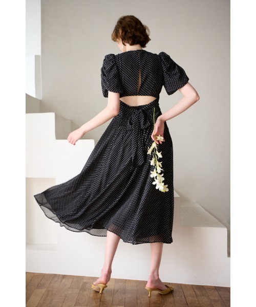 Estella.K ワンピース 半袖 New Harper Polka-dot Dress「Essential