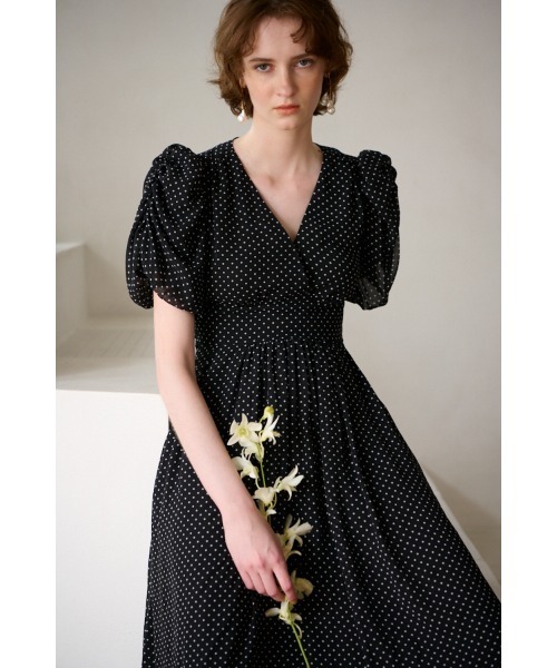 Estella.K ワンピース 半袖 New Harper Polka-dot Dress「Essential