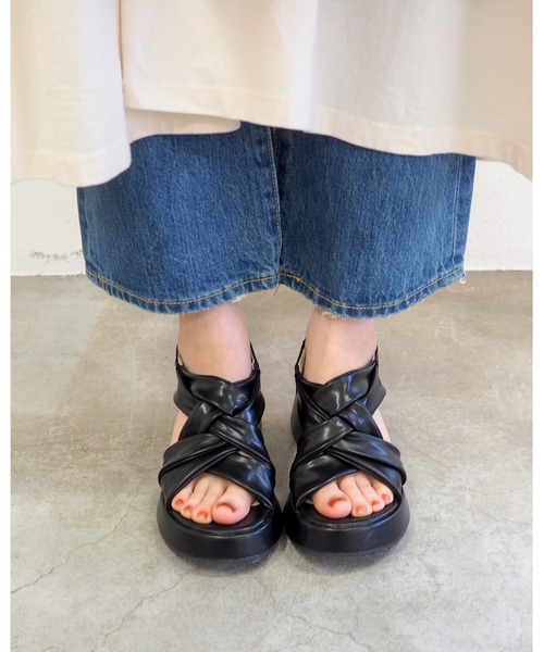 「byあしながおじさん」 ヒールサンダル S ブラック レディース_画像2