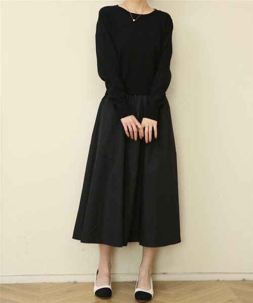 「MAISON DE THERESE」 ドッキングワンピース FREE ブラック レディース_画像4