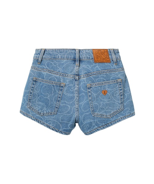 APEE ジーンズ デニム デニムパンツ CAMO WASHED DENIM SHORTS