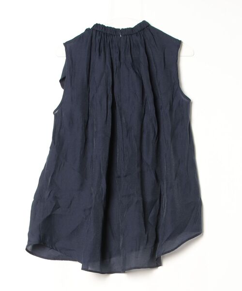 「LANVIN en Bleu」 ノースリーブブラウス 38 ネイビー レディース_画像2