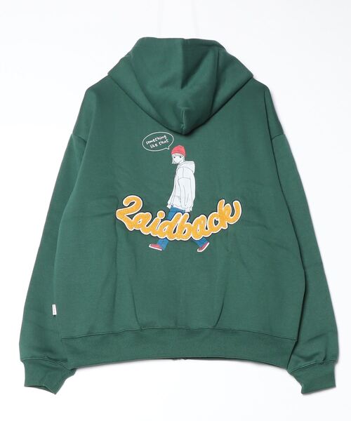 「Red Cap Girl」 ジップアップパーカー M グリーン レディース_画像9