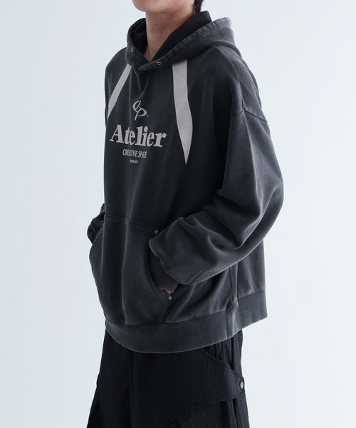 「epnok」 ジップアップパーカー LARGE ネイビー メンズ_画像3