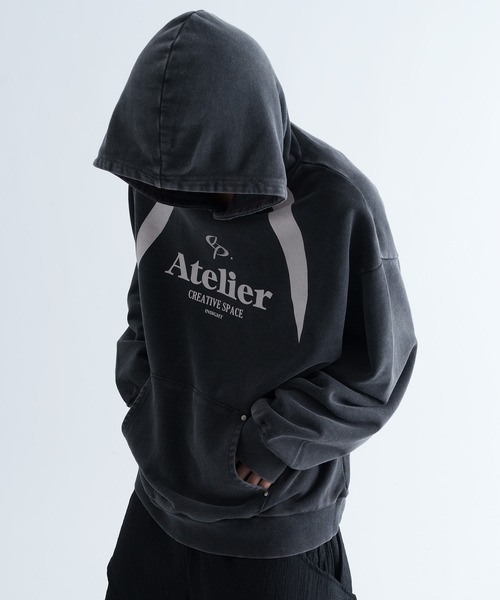 「epnok」 ジップアップパーカー LARGE ネイビー メンズ_画像5