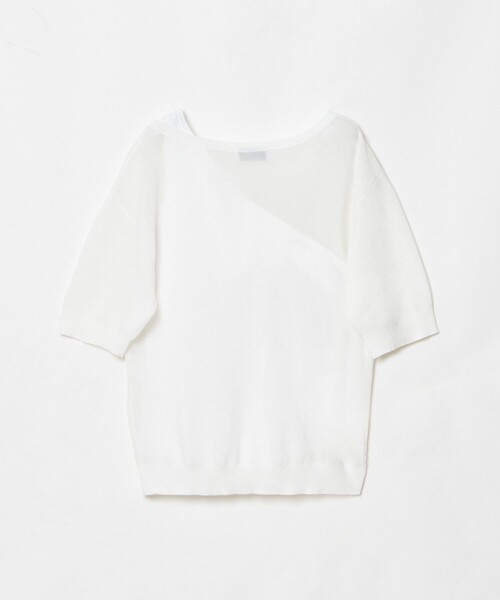 「LOULOU WILLOUGHBY」 半袖ニット 2 オフホワイト レディース_画像8