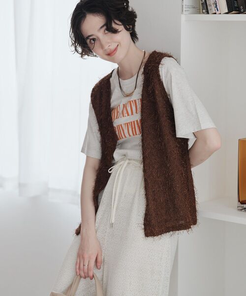 Green Parks（グリーンパークス） ベスト ジレ フェザーノースリーブ
