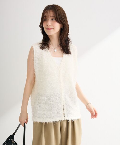 Green Parks（グリーンパークス） ベスト ジレ フェザーノースリーブ