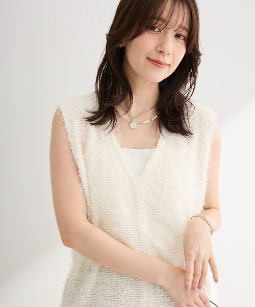 Green Parks（グリーンパークス） ベスト ジレ フェザーノースリーブ