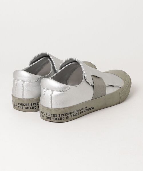 「ZUCCa」 スリッポン L size シルバー レディース_画像2