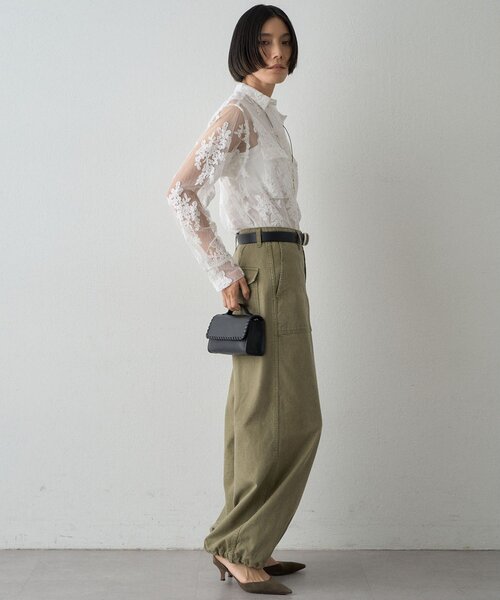 ウィムガゼット Whim Gazette レースタッセル刺繍ブラウス トップス Whim Gazette（ウィム ガゼット） ブラウス シャツ 刺繍レースシャツ