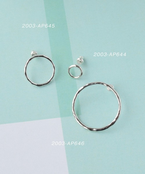 e.m.（イーエム） ピアス SILVER925サークルピアス(S)/レディース