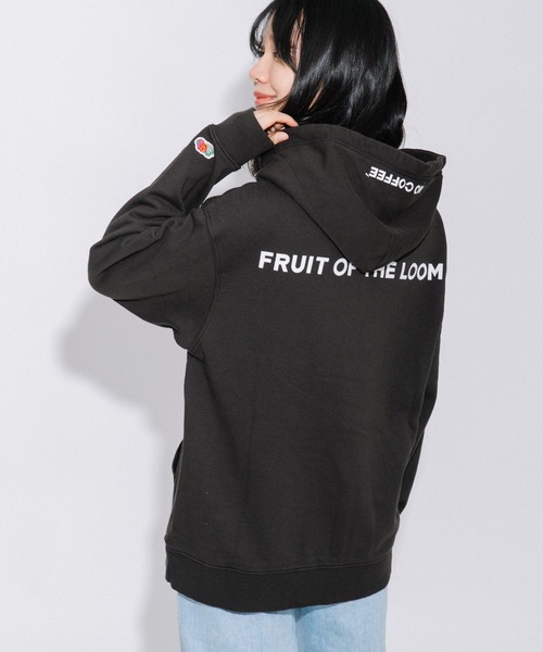 パーカー NO COFFEEコラボ プルオーバーパ −カー レディース メンズ FRUIT OF THE LOOM パーカー NO COFFEEコラボ プルオーバーパ