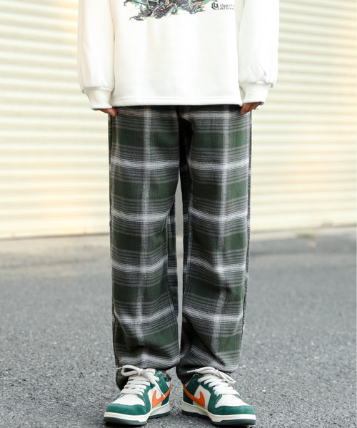 パンツ 【neos -addictive design-】ルーズシルエット 先染め デリバリー チェックパンツ|ZOZOTOWN |08