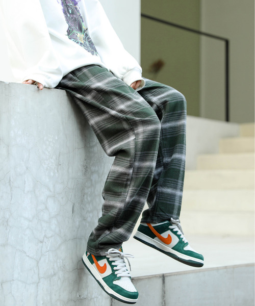 パンツ 【neos -addictive design-】ルーズシルエット 先染め デリバリー チェックパンツ|ZOZOTOWN |10