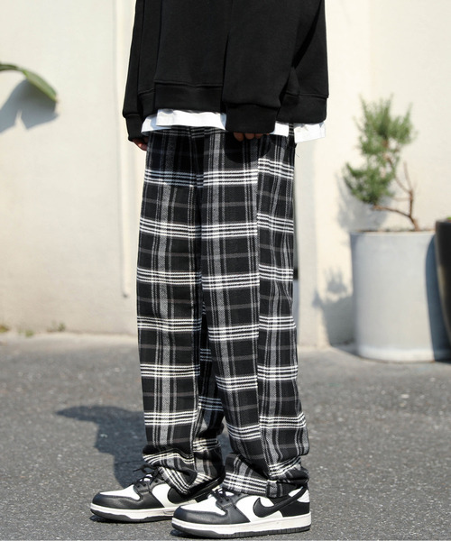 パンツ 【neos -addictive design-】ルーズシルエット 先染め デリバリー チェックパンツ|ZOZOTOWN |04