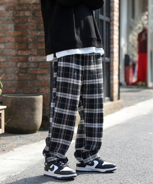 パンツ 【neos -addictive design-】ルーズシルエット 先染め デリバリー チェックパンツ|ZOZOTOWN |05