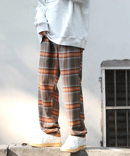 パンツ 【neos -addictive design-】ルーズシルエット 先染め デリバリー チェックパンツ|ZOZOTOWN |13
